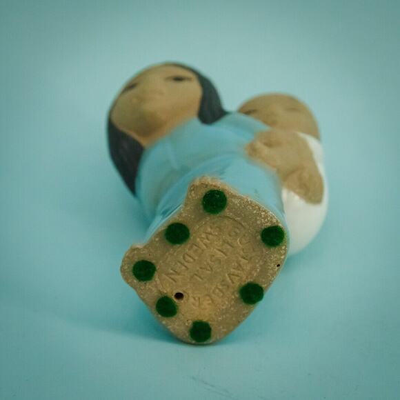 Vintage 1970s Lisa Larson East Ost Gustavsberg Stoneware Clay Ceramic Asian Girl - Picture 5 of 7